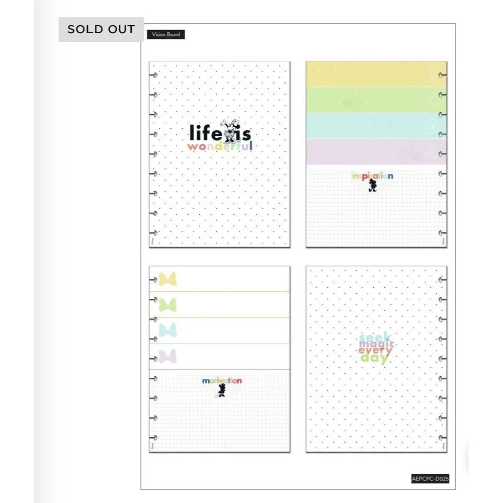 Disney Happy Planner Companion Accessories - Ret $48
